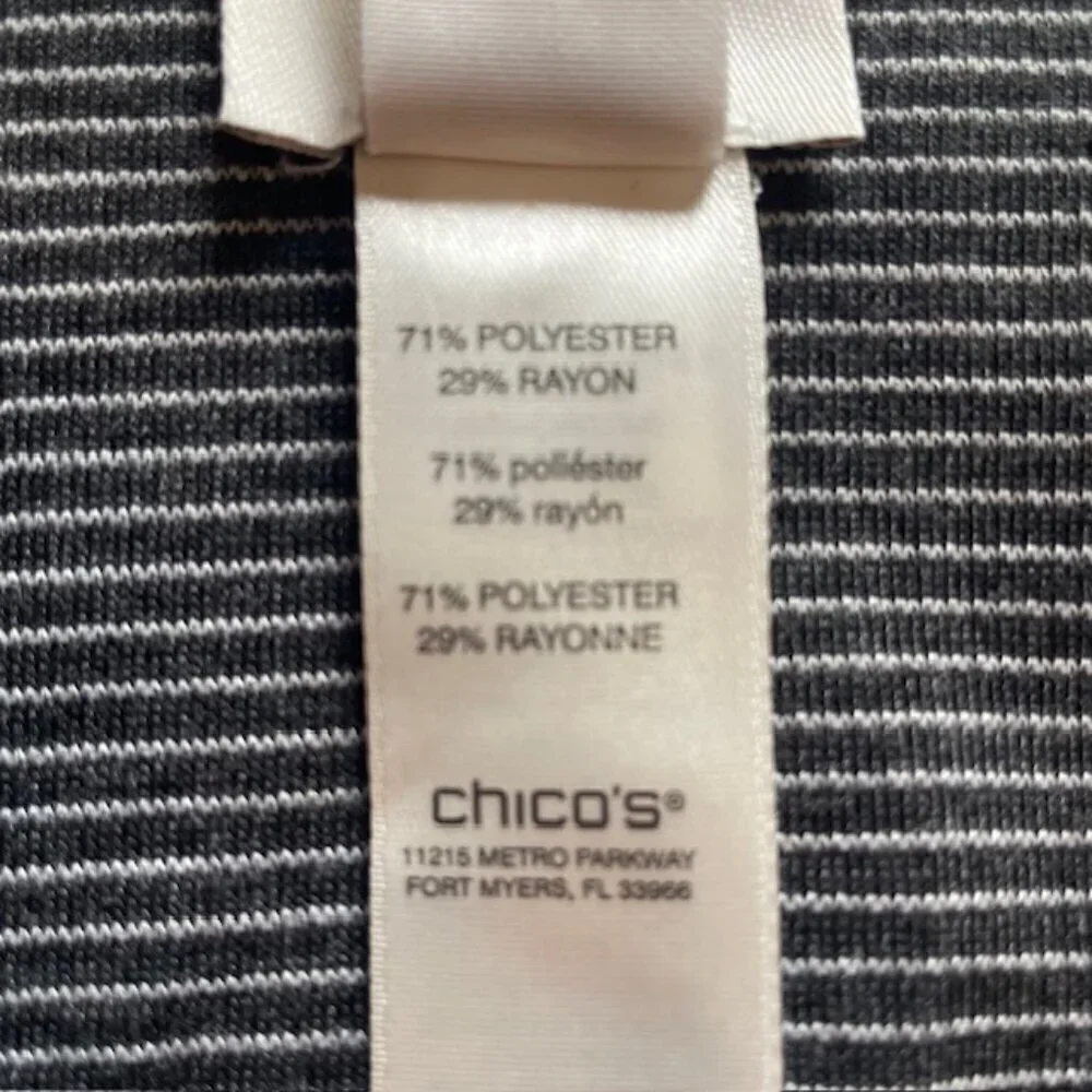 WEEKENDS BY CHICO'S Reversible Harvest Stripe Drape Front Sweater - Size XL